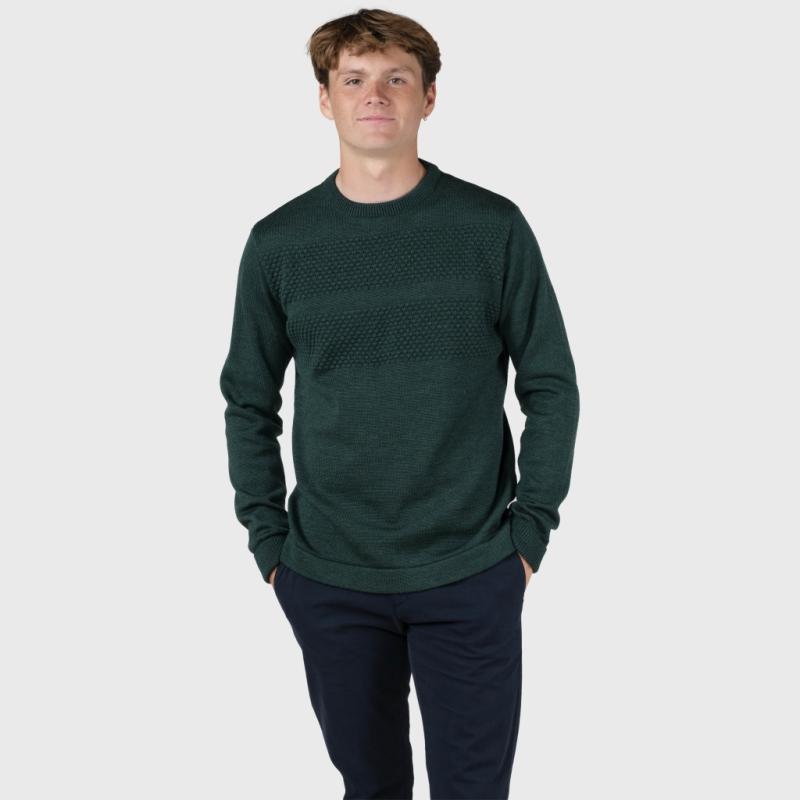 Klitmøller Collective Merino Uld Strik i Mosgrøn - Stilfuld Komfort