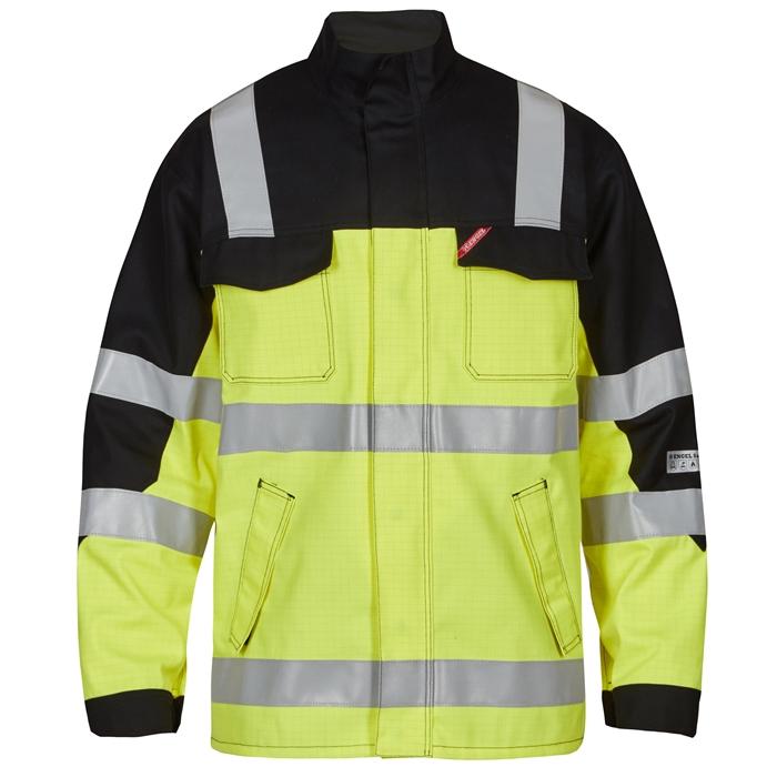 Fe Engel Safety+ Lysbuejakke EN 20471 – Gul/Sort Udsalg!