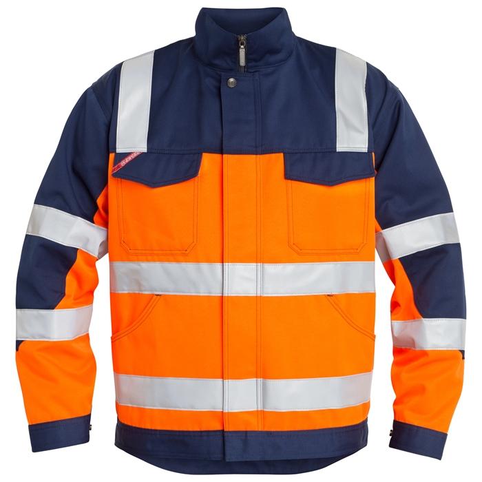 Fe Engel Refleksjakke i Orange Marine – Sikkerhedsjakke til Arbejde