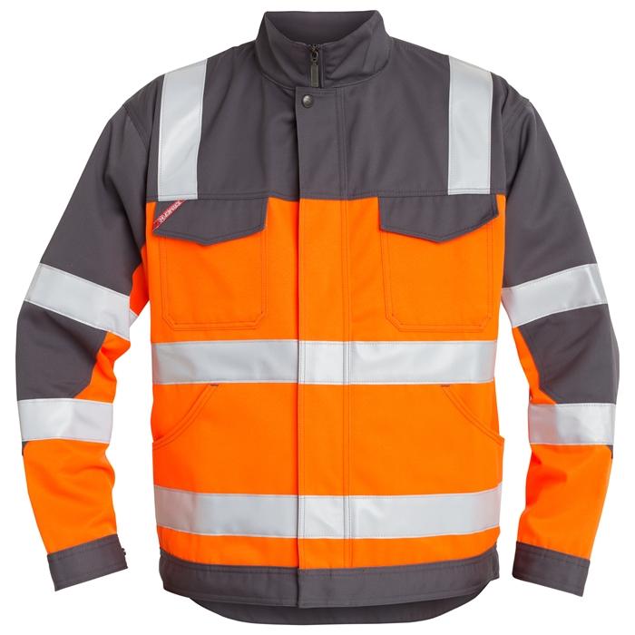 Fe Engel Refleksjakke 20471 – Vandafvisende, Orange/Grå