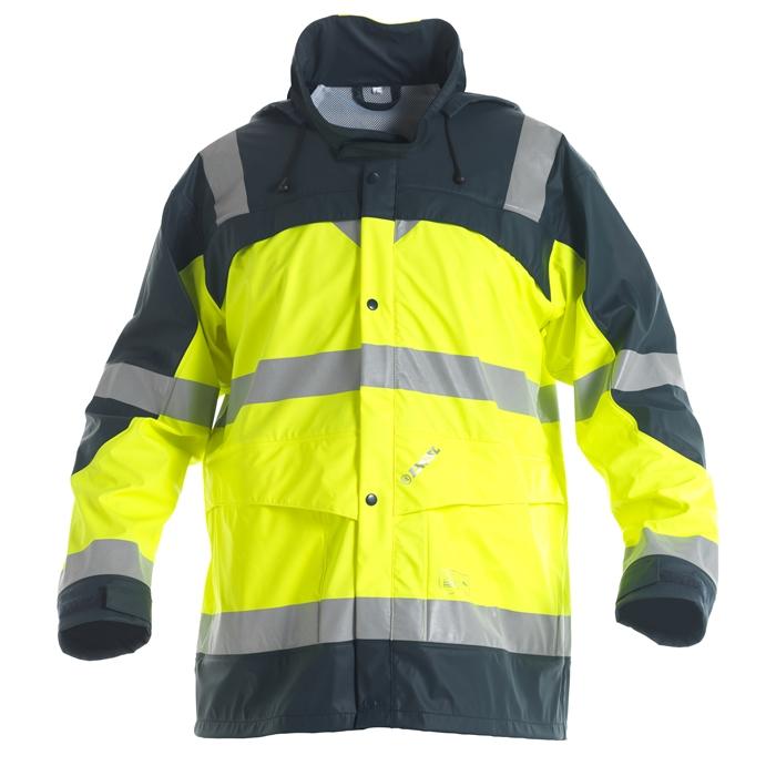 Funktionel Gul Marine Regnjakke fra Fe Engel – Hold dig tør!