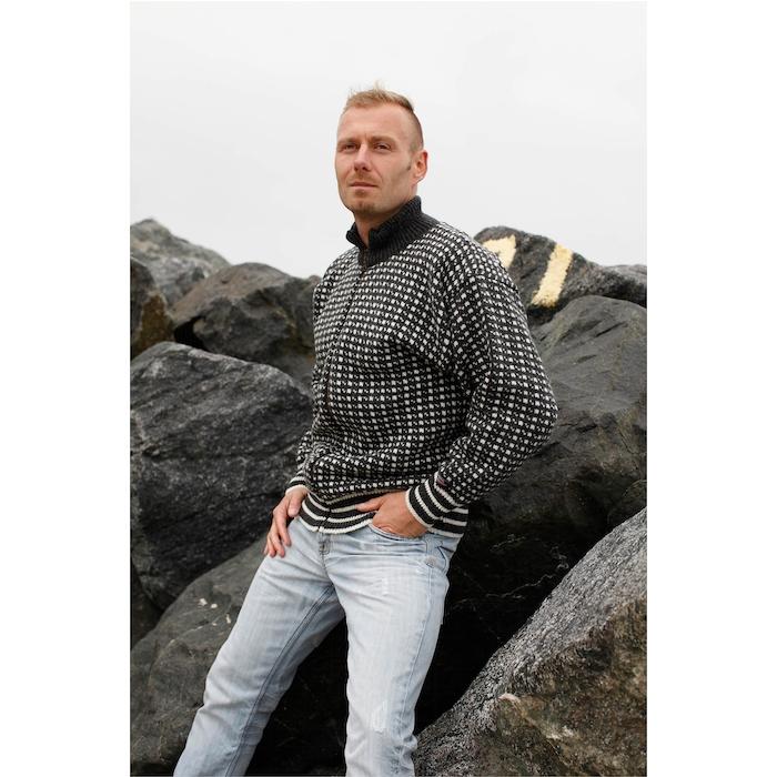 Strik Cardigan med lynlås – Stil og komfort til mænd