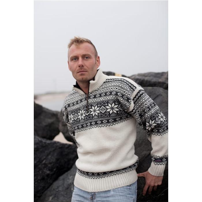 Norsk Uld Sweater med Lynlås - Kvalitet fra Wool Of Scandinavia