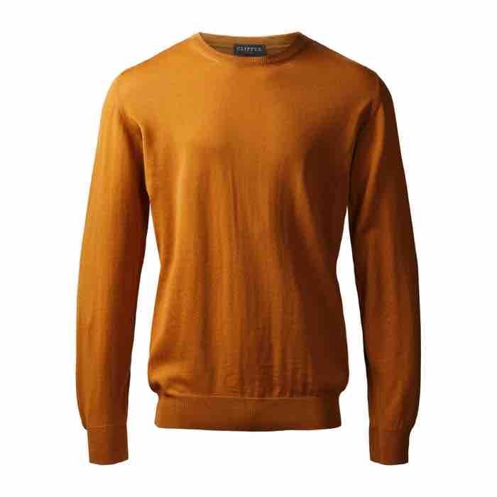 Milan O Neck Pullover i Ocher fra Clipper – Hurtig levering!