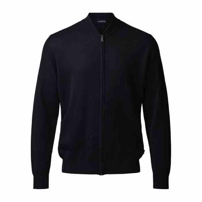Milan Cardigan Bomber 50107 – Mørk Navy Merino Uld Tilbud