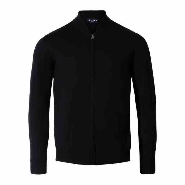 Milan Cardigan Bomber 50107 i Sort - Kvalitetsstrik