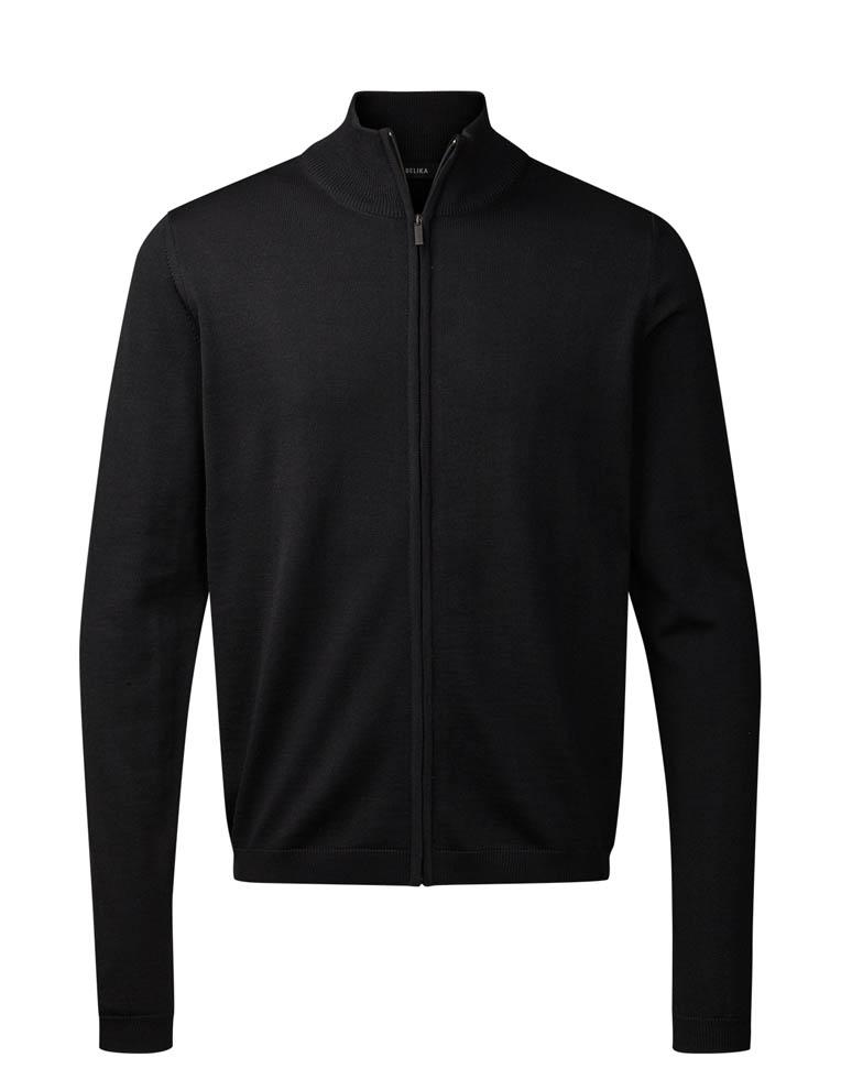 Sort Lynlås Cardigan fra Belika – Kvalitet til alle lejligheder!
