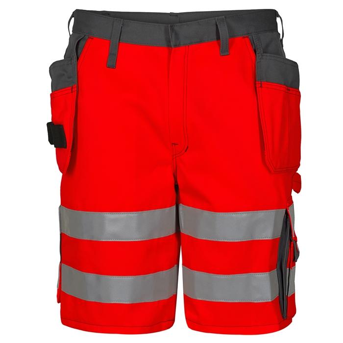 Fe Engel Arbejdsshorts med Hængelommer – Rød/Grå Udsalg