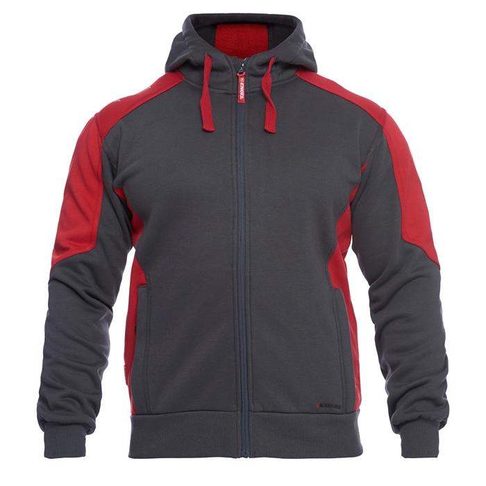 Fe Engel Galaxy Sweatcardigan – Antracitgrå med Røde Detaljer