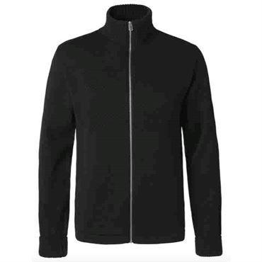 Klemens Zip Cardigan i Sort - Stilfuld og Komfortabel!
