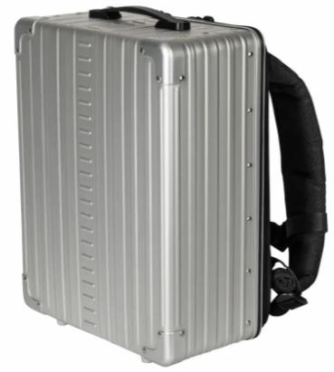 Aleon 16" Sølv Aluminium Rygsæk – Elegant og Holdbar Design