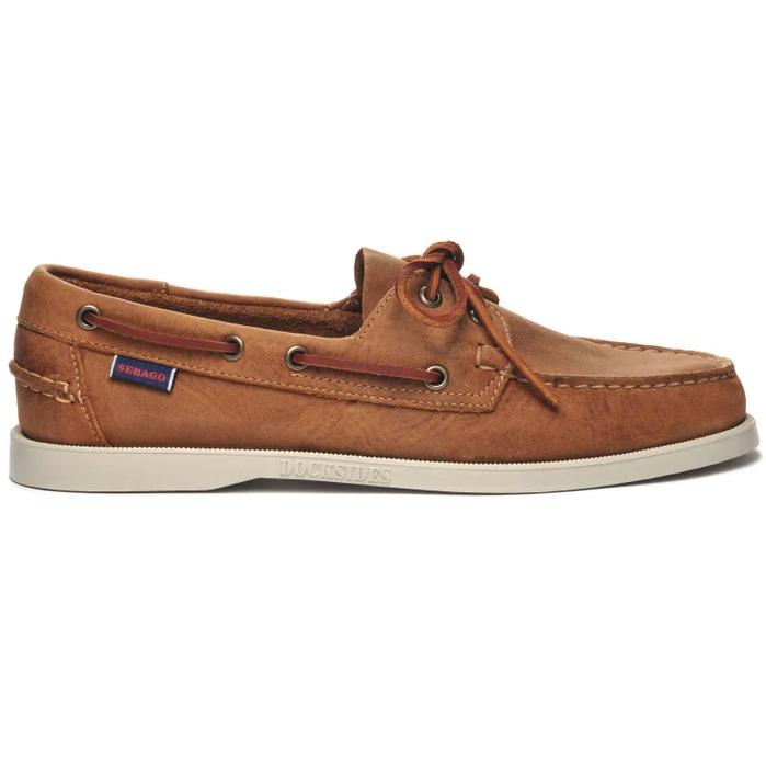 Sebago Docksides Crazy H Sejlersko i Brun Tan - Stil og Komfort