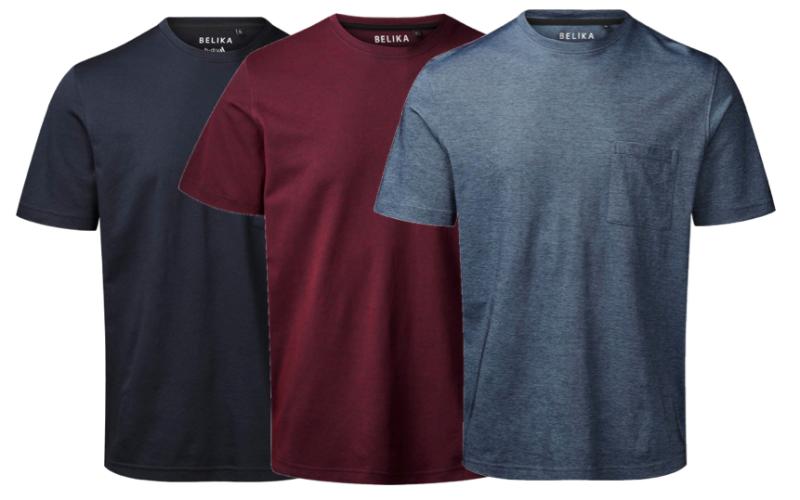 3 Pak Belika Valencia B-Dry T-shirts med Brystlomme