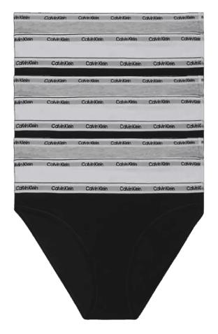 9-Pak Bikinier i Sort, Hvid og Grå fra Calvin Klein