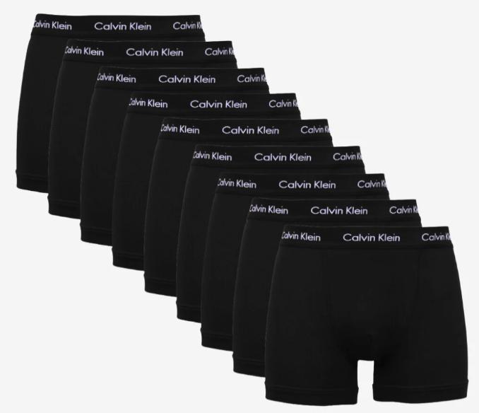 Calvin Klein Trunks 9 Pak – Sort tilbud!