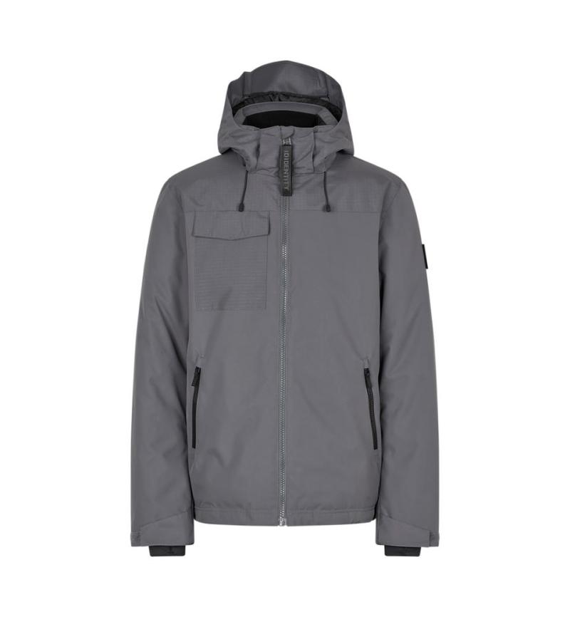 Id Hooded Vinterjakke 0842 i Sølvgrå - Tilbud!
