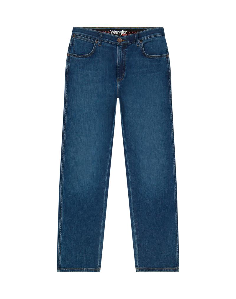 Wrangler Greensboro Stretch Jeans - Blå Lynlåsmodel