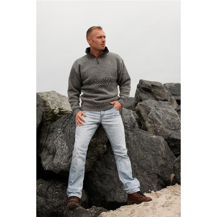 Vindstopper Sweater fra Wool Of Scandinavia - Udsalg!