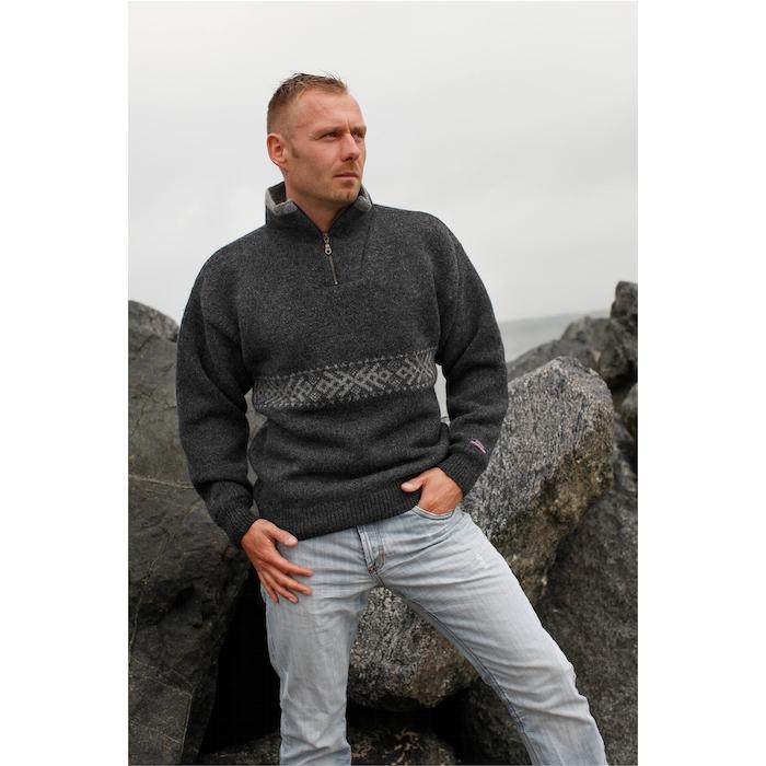 Vindstopper Sweater fra Wool Of Scandinavia - Udsalg!