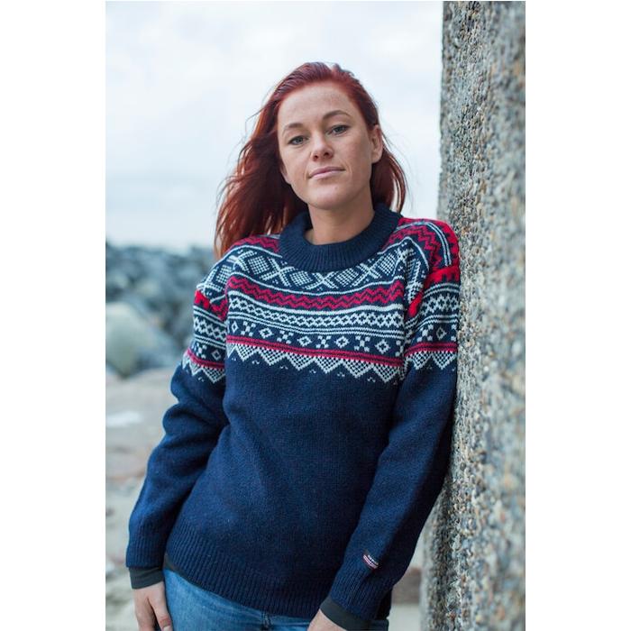 Norsk Uld Sweater med Kort Lynlås til Kvinder - Kvalitet!