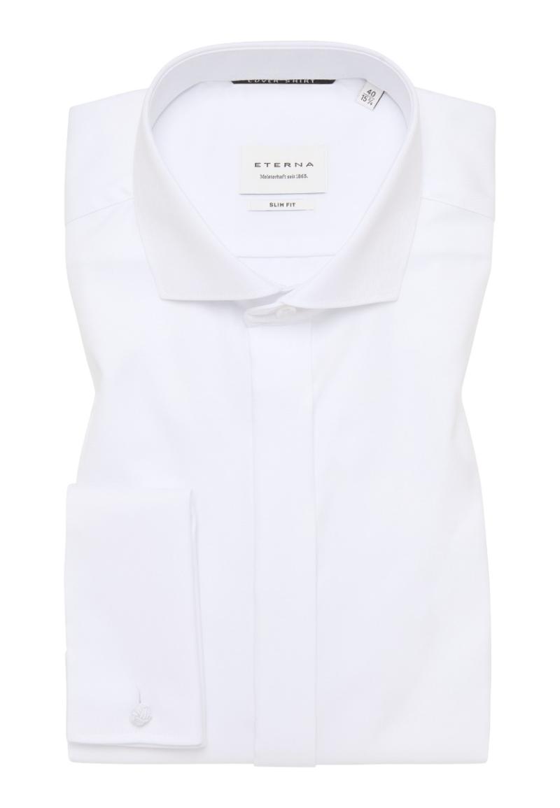 Slim Fit Hvid Smoking Skjorte fra Eterna - Strygefri