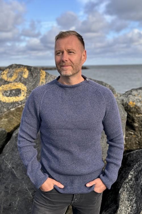 Unik Striktrøje Jurmo fra Wool Of Scandinavia - Kvalitet!