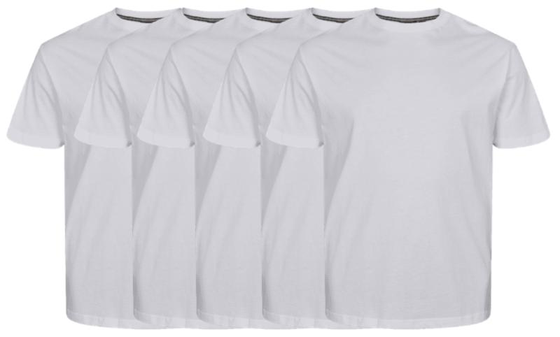 56°4 5 Pakke T-Shirts i Hvid - Kvalitet og Komfort