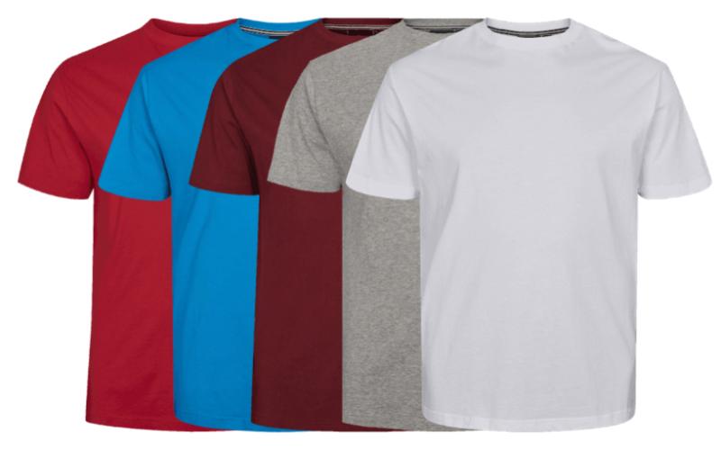56°4 5-Pak T-Shirts i Mix Farver fra North - Godt Tilbud!