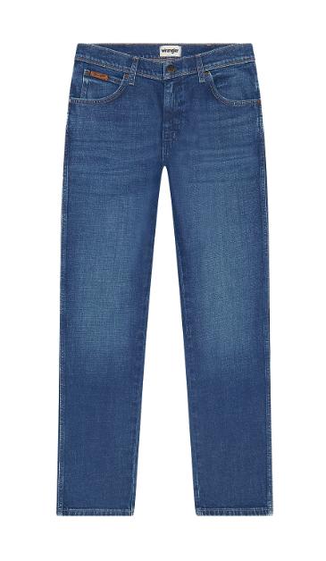 Wrangler Texas Slim Stretch Jeans - Trendy Blå med Slid
