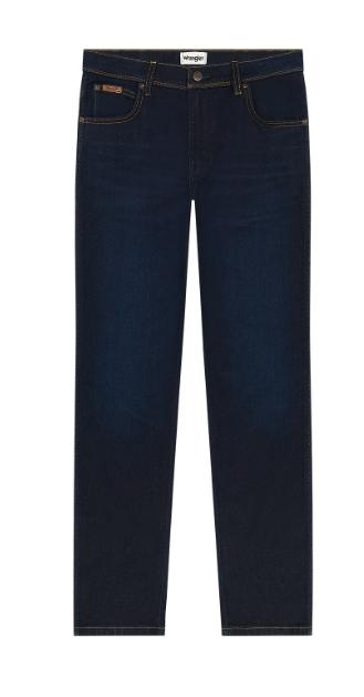 Wrangler Texas Slim Stretch Jeans - Blå Stof med Stræk