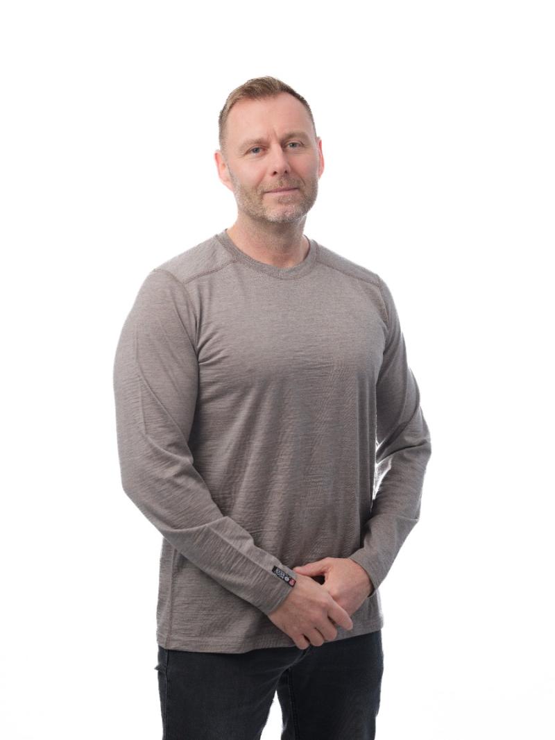 Uld T-Shirt L S til Mænd - Antilope fra Woolwear