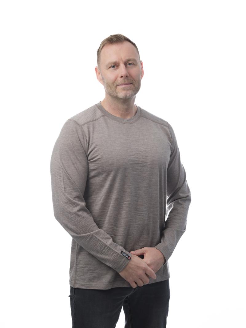 Woolwear Uld T-Shirt Langærmet i Antilope - Kvalitet!
