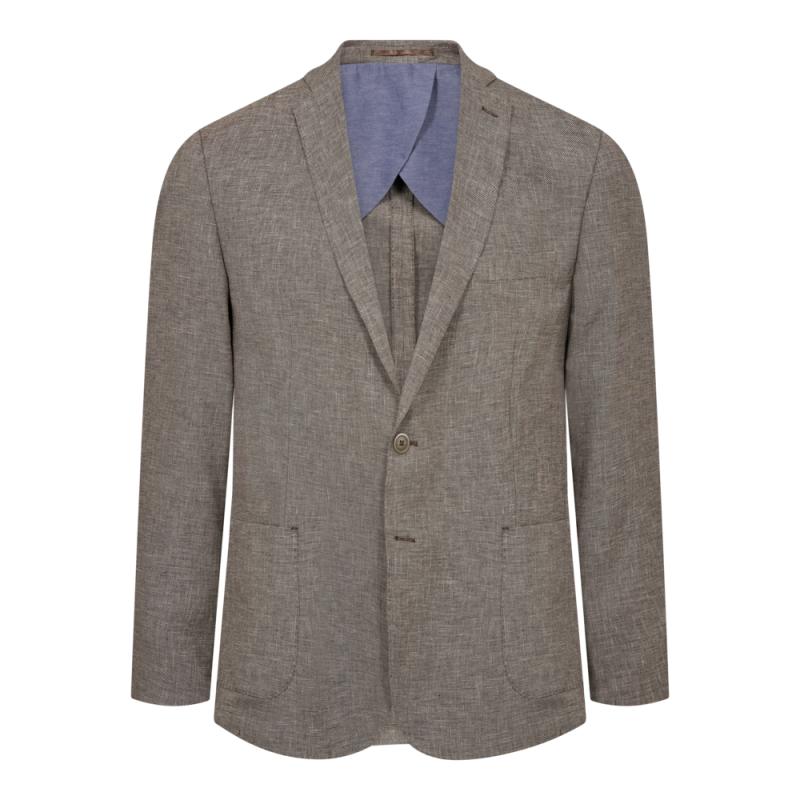 Hør Blazer i Moderne Fit fra Sunwill - Brown-315
