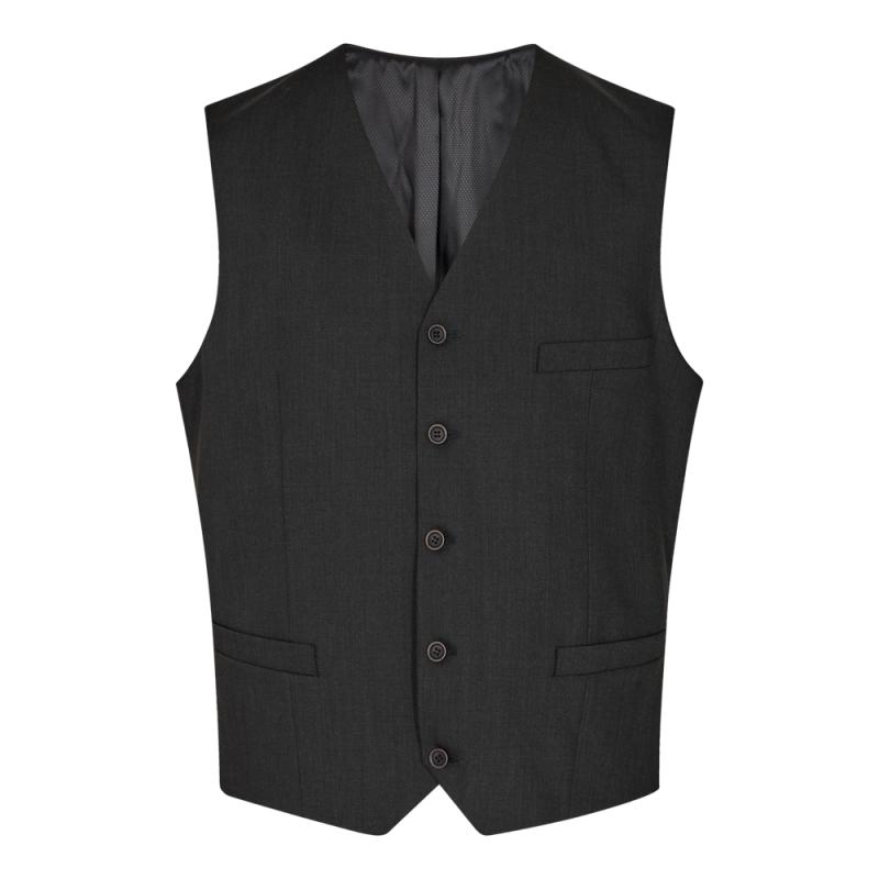 Ekstra Lang Vest i Charcoal fra Sunwill - Regular Fit