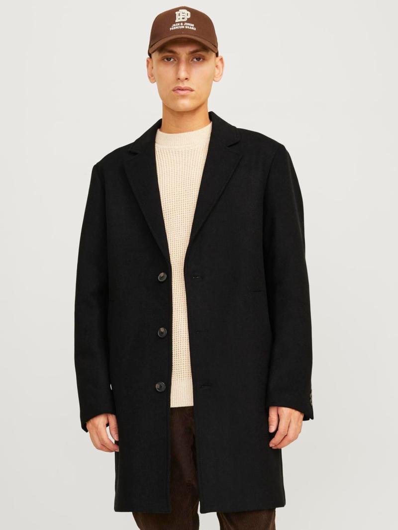 Uldfrakke i Greige fra Jack & Jones - Hurtig levering!