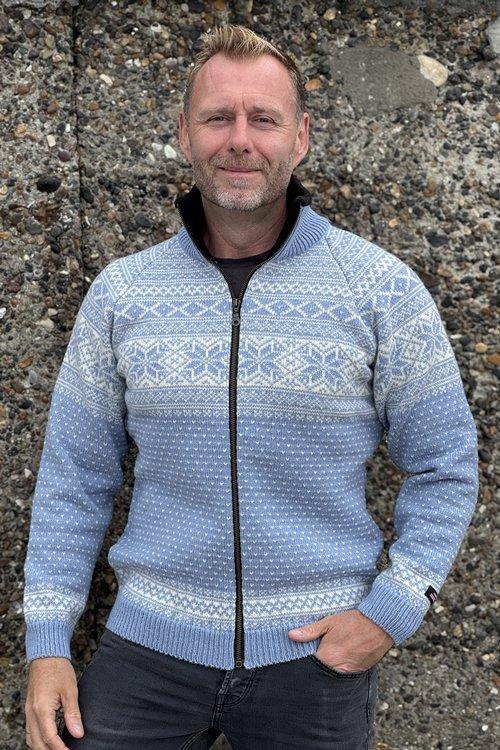 Uld Cardigan med Lynlås fra Wool Of Scandinavia