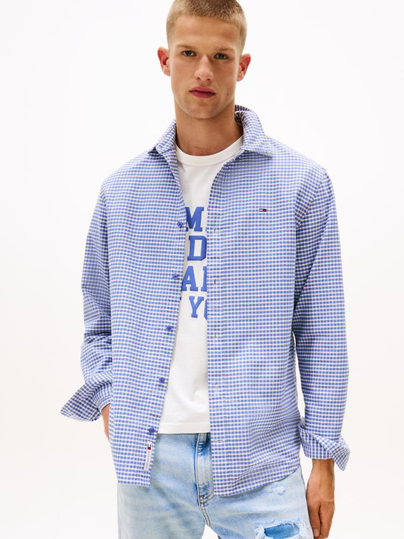 Tommy Hilfiger Soft Sapphire Check Skjorte - Hurtig Levering