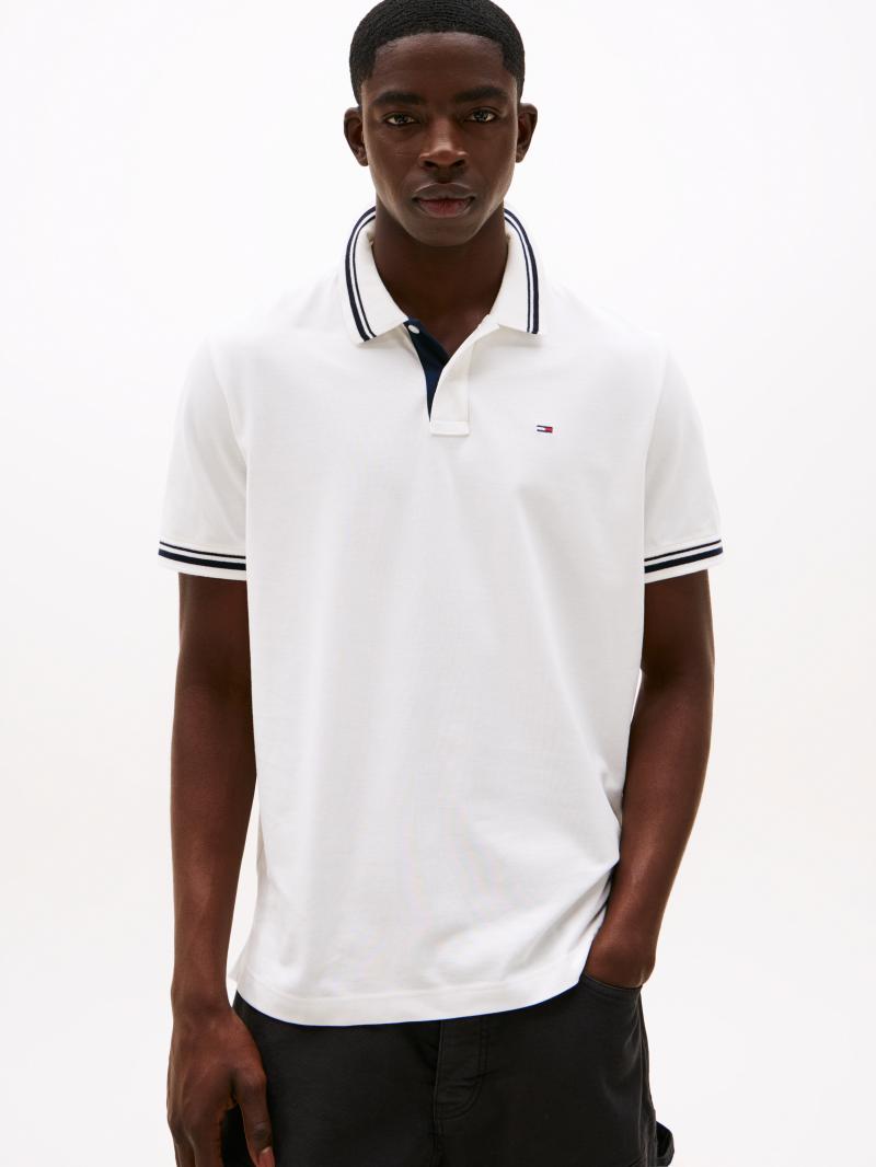 Tommy Hilfiger Hvid Polo – 100% Bomuld Kvalitet
