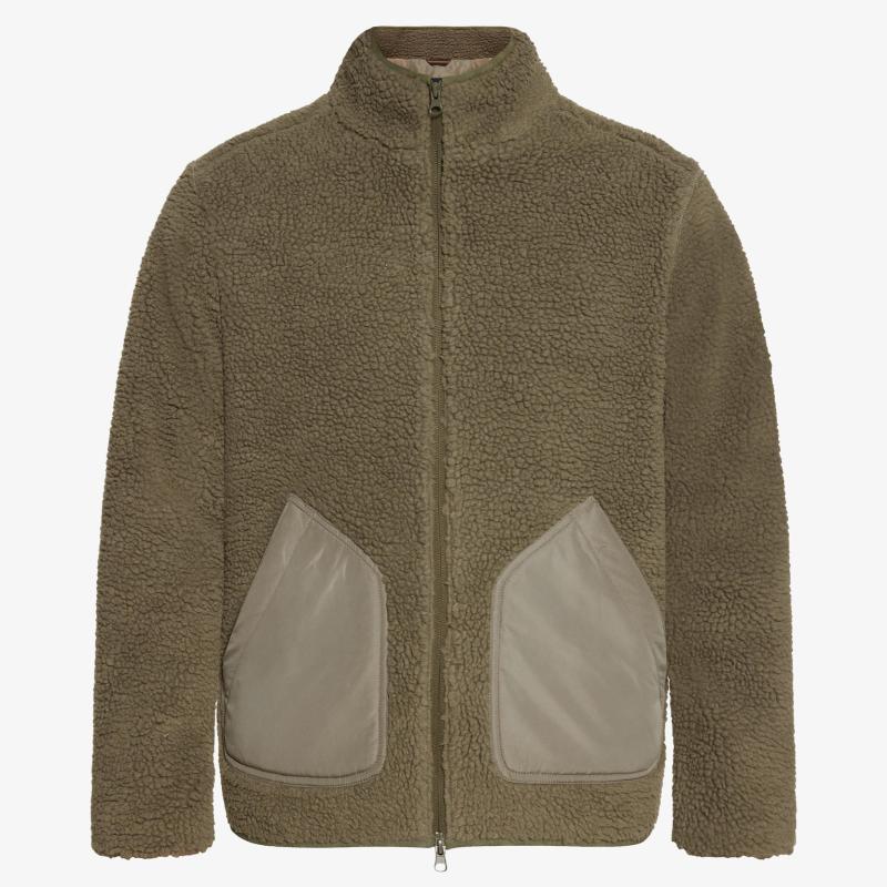 Albert Teddy Medium - Rummelig Jakke i Smokey Olive
