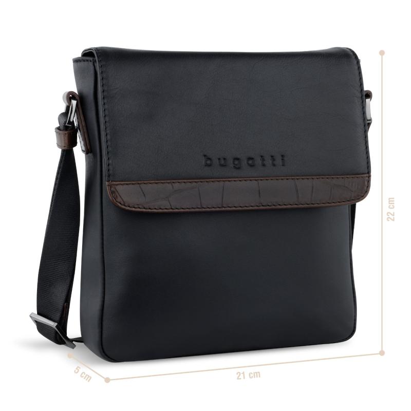 Shoulder Bag M Flap Corso Deluxe Black fra Bugatti