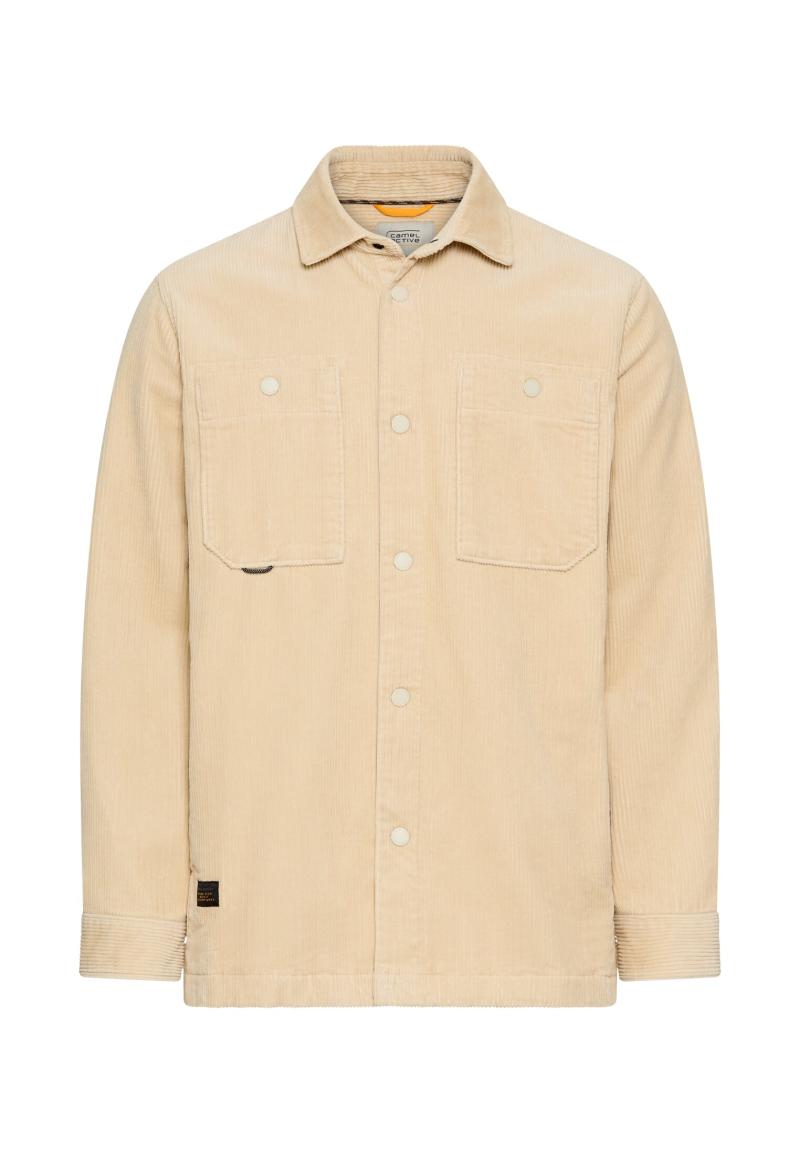 Camel Active Overshirt i Oatmeal - Kvalitet 100% Bomuld
