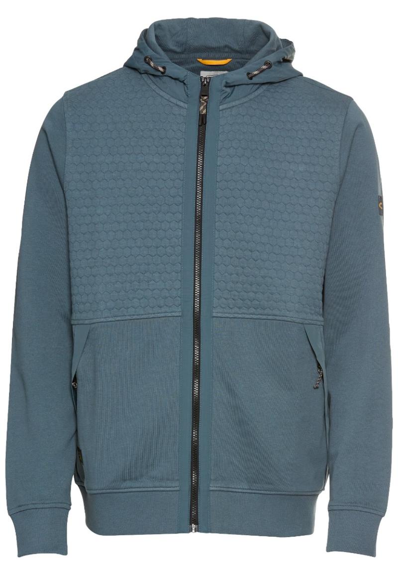 Sweat Cardigan i Tinted Blue fra Camel Active