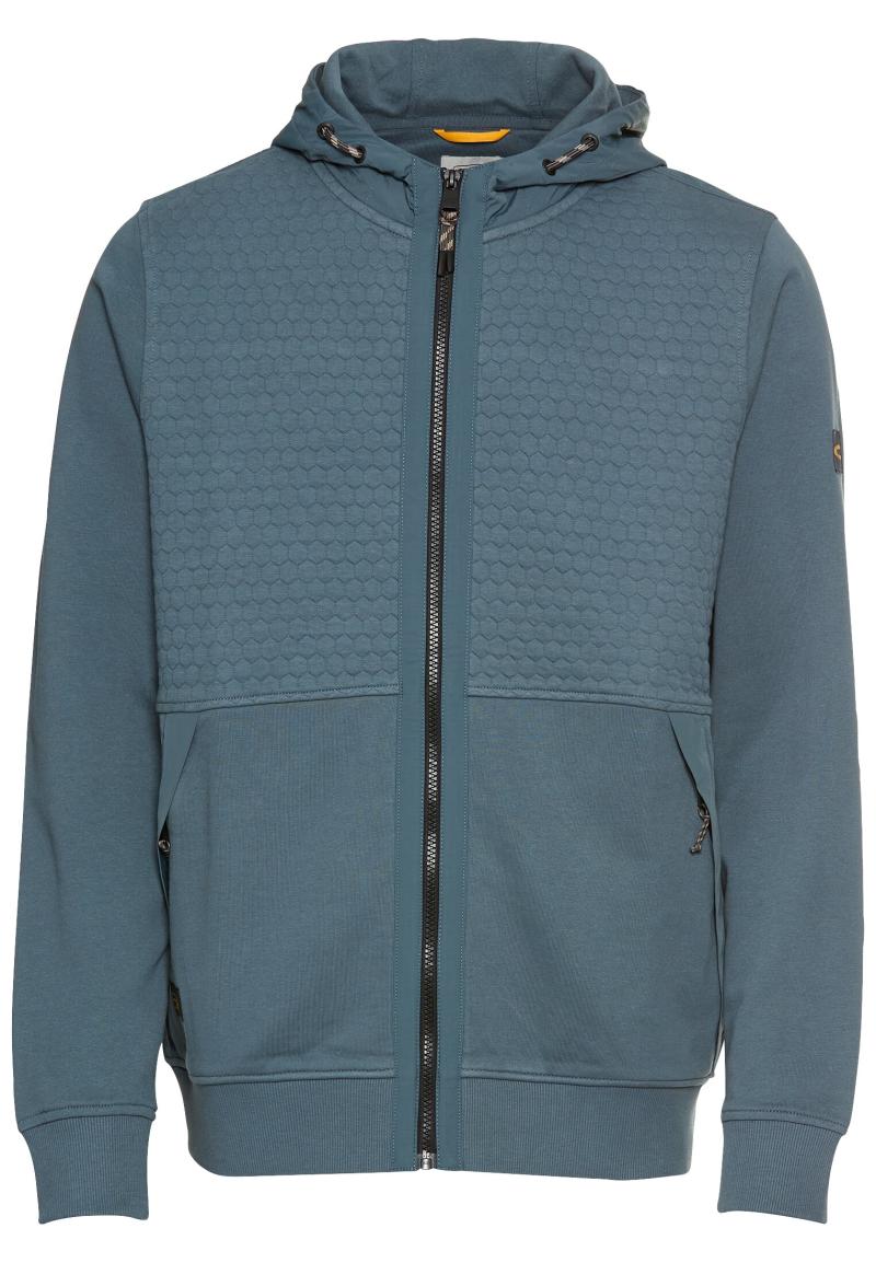 Camel Active Sweat Cardigan i Tinted Blue - Fantastisk Tilbud!