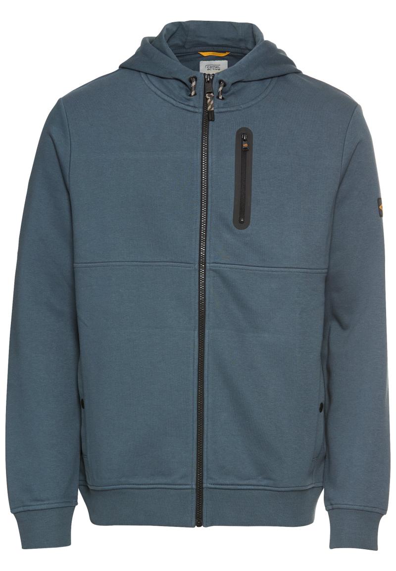 Camel Active Sweat Cardigan i Tinted Blue – Udsalg!