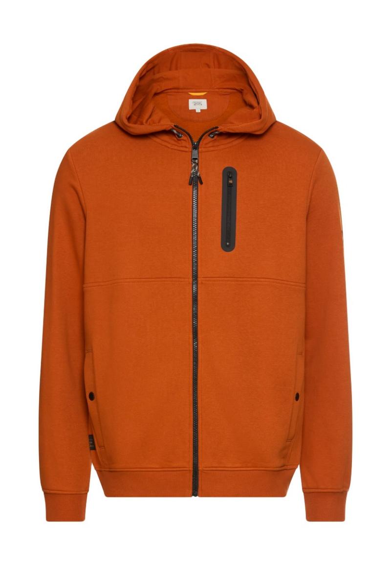 Sweat Cardigan i kanelfarve fra Camel Active - Stil & Komfort