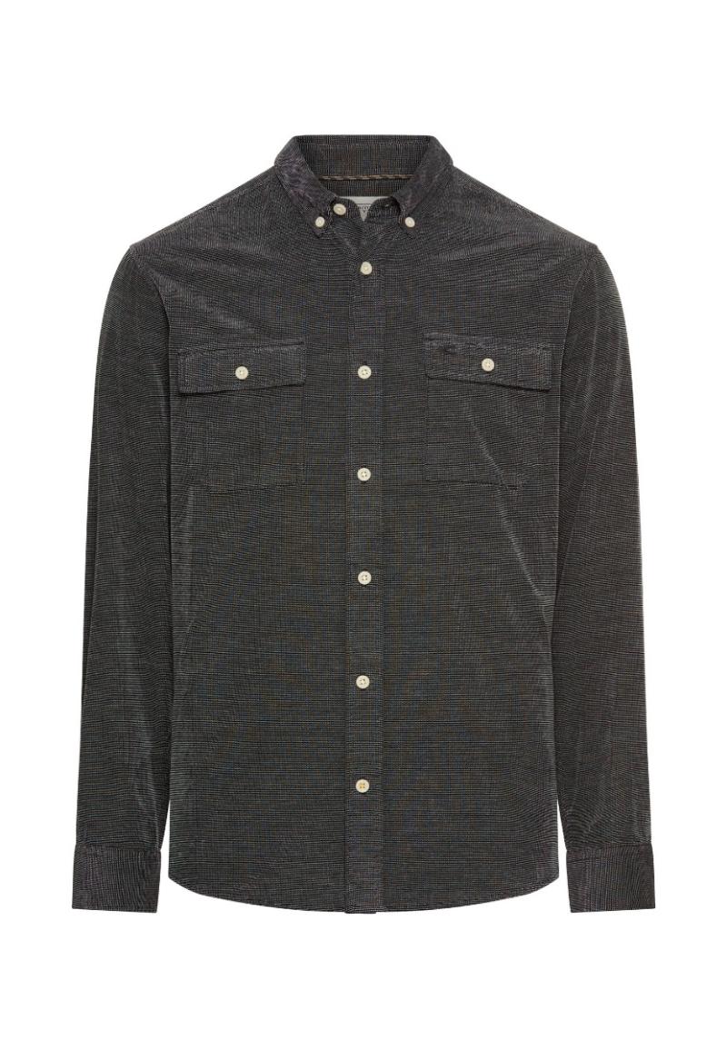 Camel Active Skjorte i Asphalt - 100% Bomuld