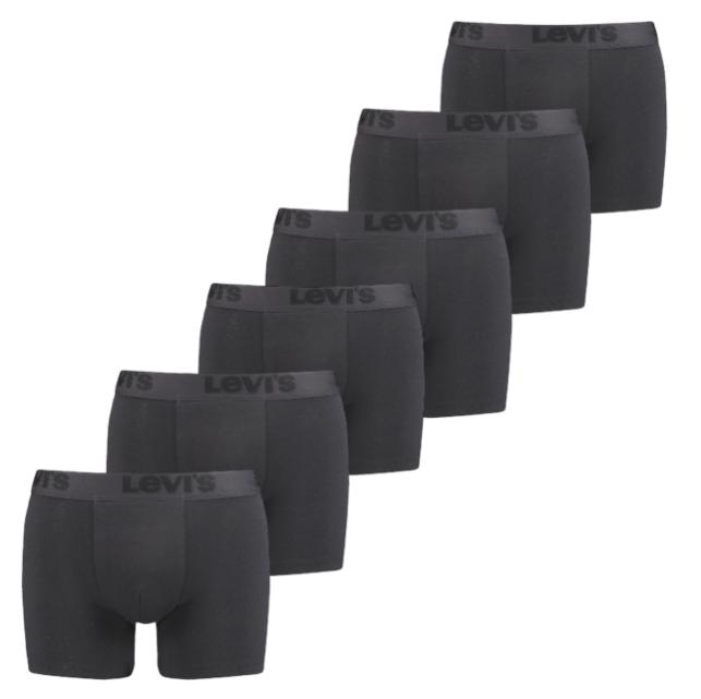 6-pak Boxer Briefs i Sort fra Levi's - Hurtig Levering!