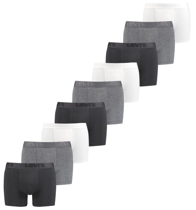 9-Pak Boxershorts i Sort, Grå og Hvid fra Levi's
