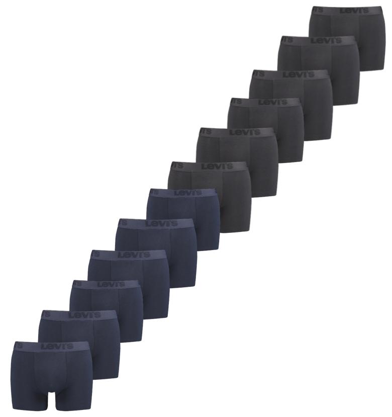 12 Stk. Boxer Briefs i Sort og Marineblå fra Levi's