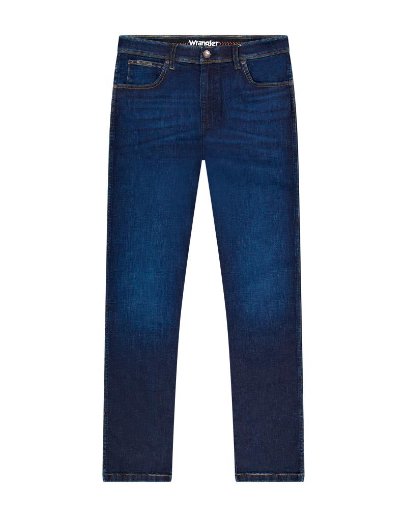 Wrangler Texas Stretch Jeans - Mørkeblå med Slid